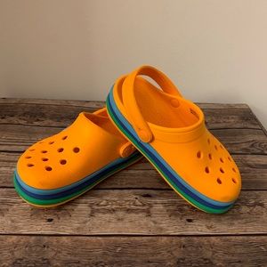 Kids/toddler orange crocs